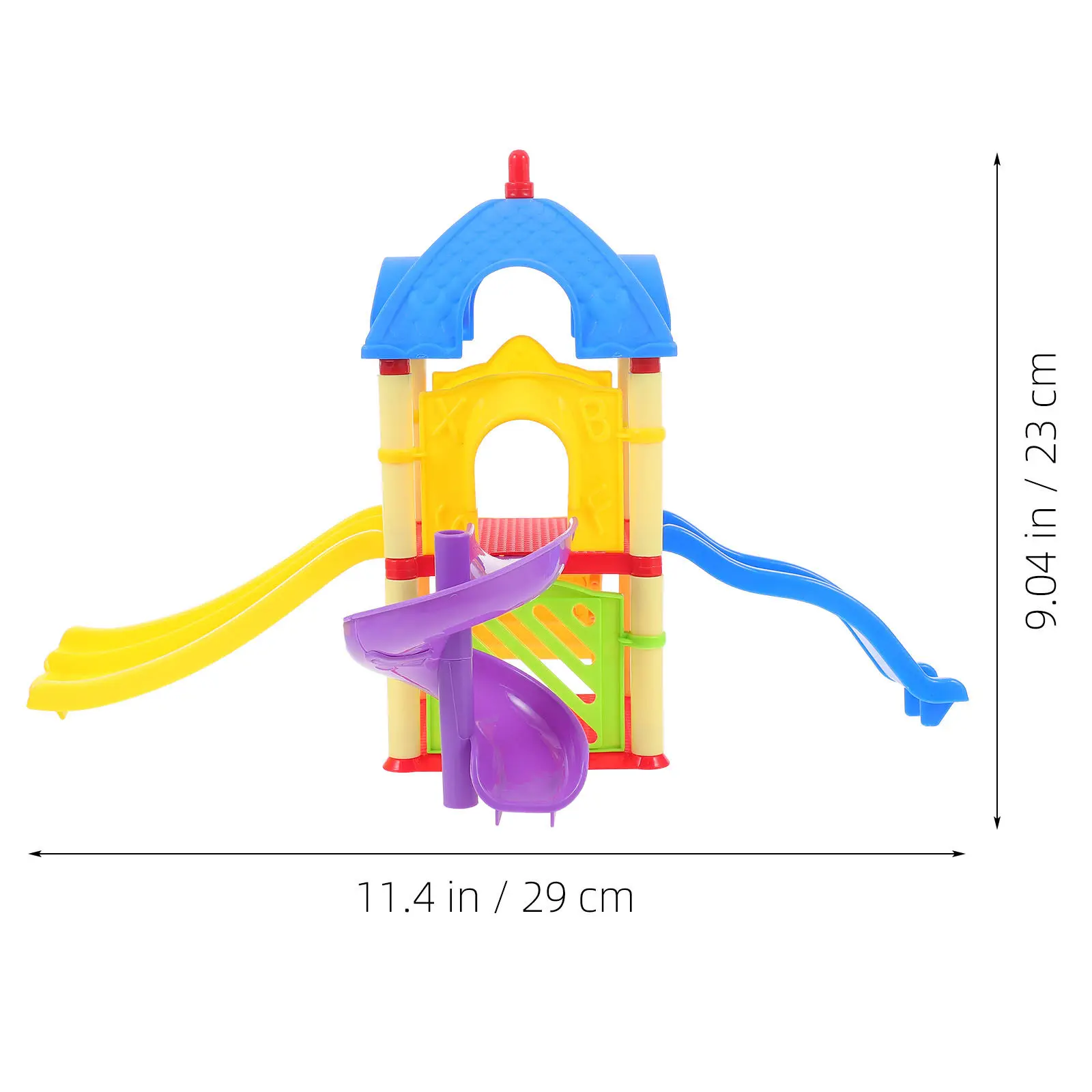 Small Children Playground Slide Creative Miniature ABS Playground Decor Learning Playhouse Accessory Safe Long-Lasting Desktop