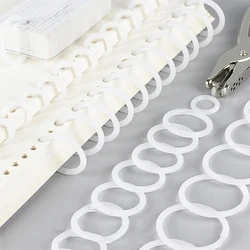 50pcs Loose-leaf Binder Rings Plastic Ring Puncher Ring Buckle Ring Removable Binding Notebook Binder Plastic Ring Book Binding