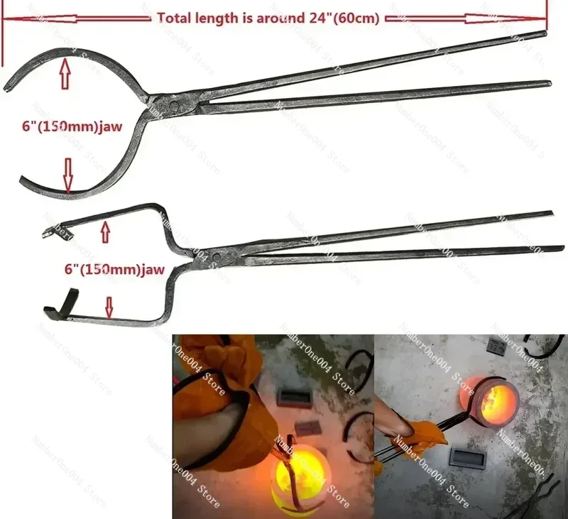 16 KG Large Gas Metal Melting Furnace Kit 2642°F / 1450°C Propane Forge Dual 2 Crucibles Foundry Home Kiln Casting Tools