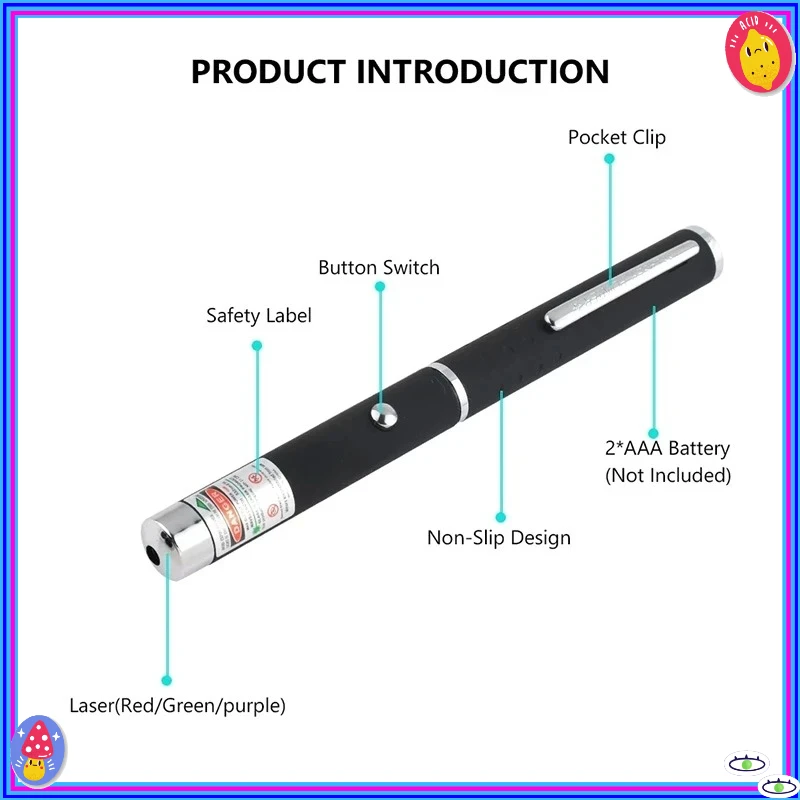 3-Piece Laser Pen Set Green Blue Red Light Pointer Flashlight for Meetings And ClassroomsPet cat and dog toys - view 6