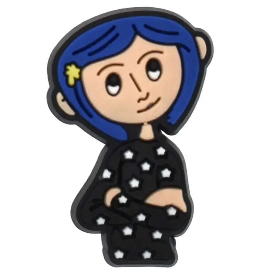 13-25 Stück Animation Film Coraline The Secret Door Schuh-Charms Cartoon Clog Sandalen Schuhe Dekorieren Zubehör Schnallen Geschenke – Detail 28