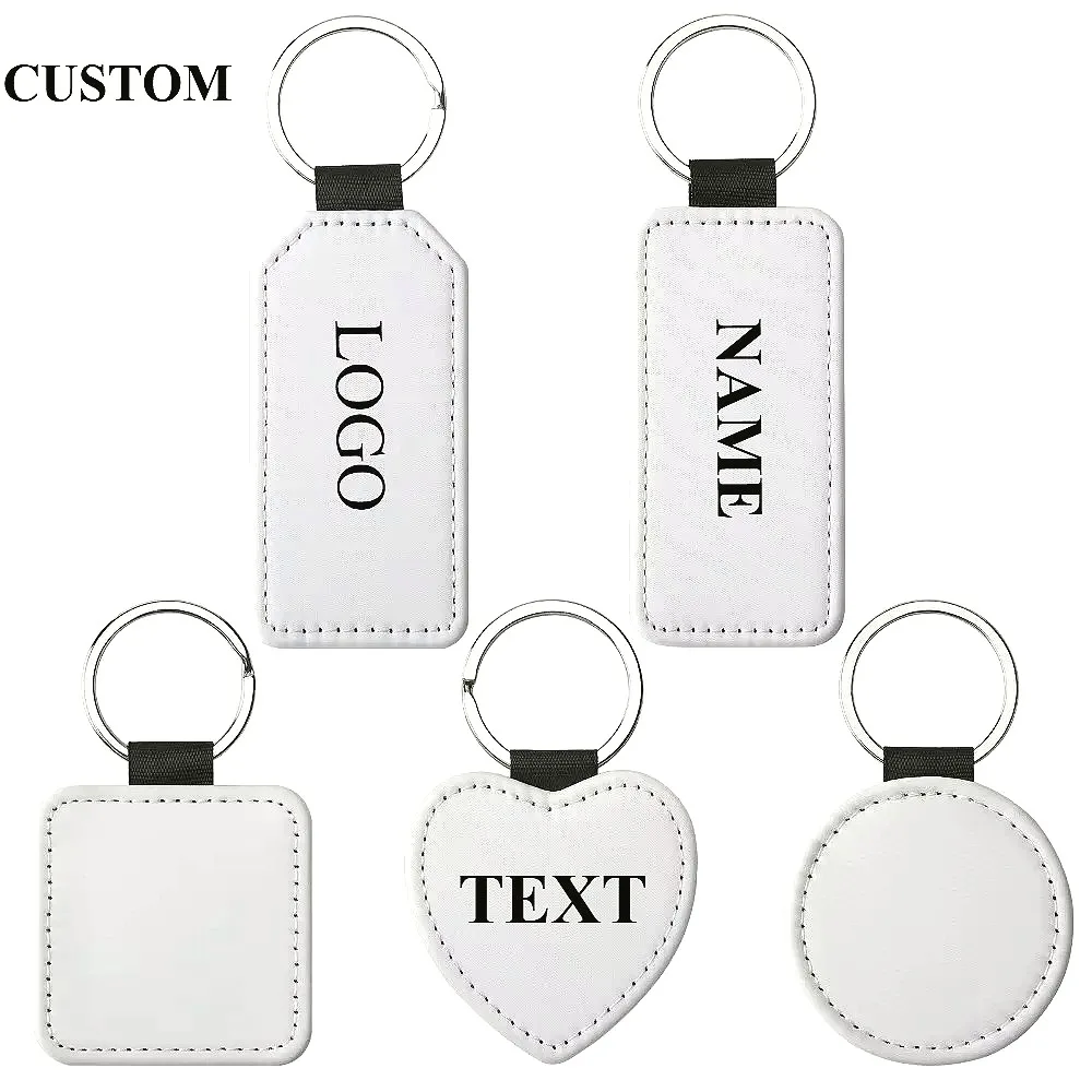 

Custom Trendy Unisex Customized Metal White Style Neoprene Key Chain Neoprene Keyring Pendant Moto Car Key Ring Chain Gift