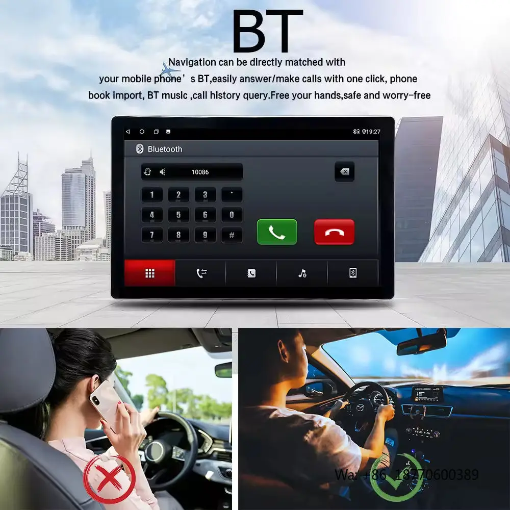 

Wholesale Rotatable 13" Screen Car Dvd Player 2Din Android Multimedia Audio Player GPS Navigation Autoradio Carplay Android Auto