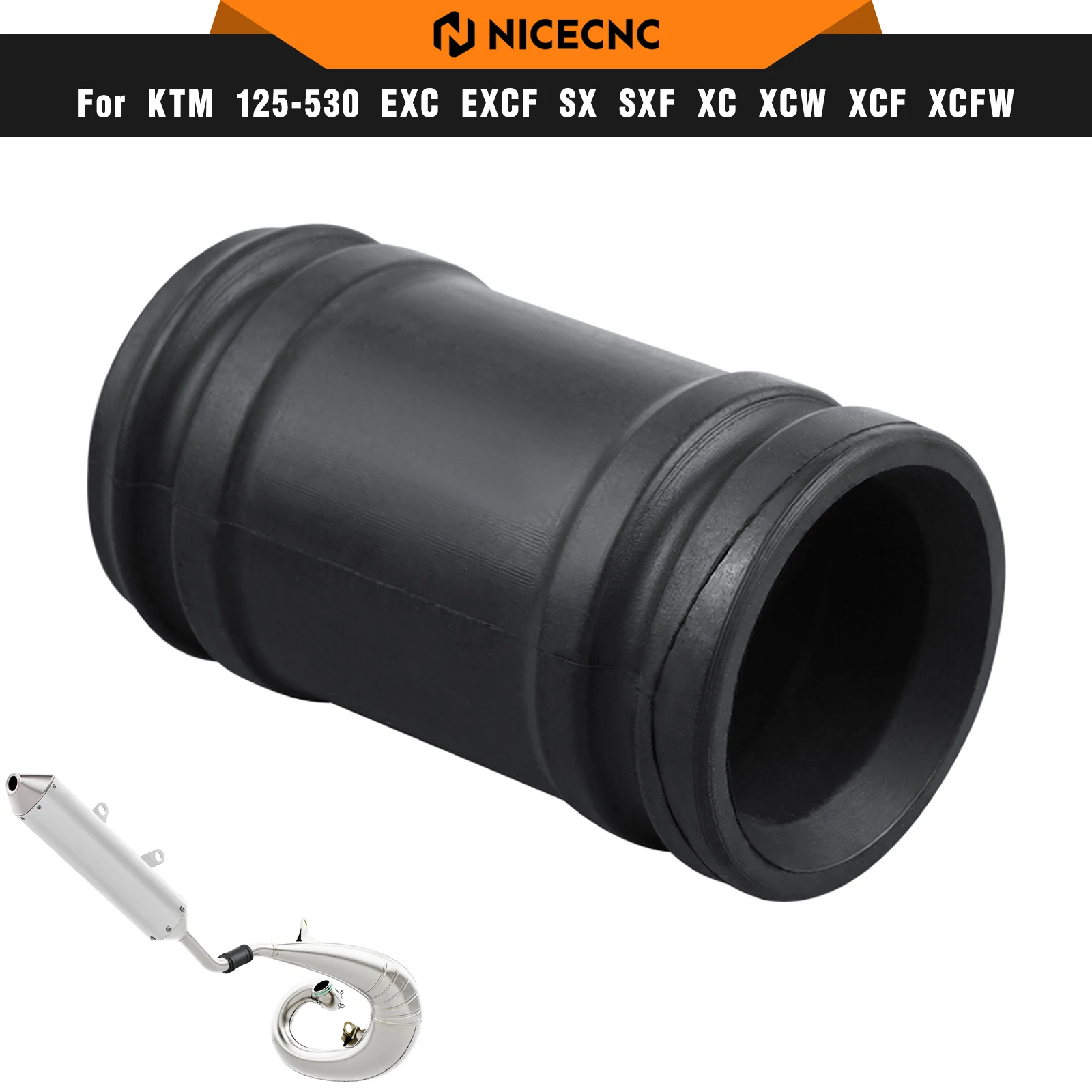 

NICECNC For KTM EXC 300 250 XCW TPi 2017-2024 Exhaust Tailpipe Rubber Seal For Husqvarna TE 300i TE 250i GasGas EC 300 EC 250