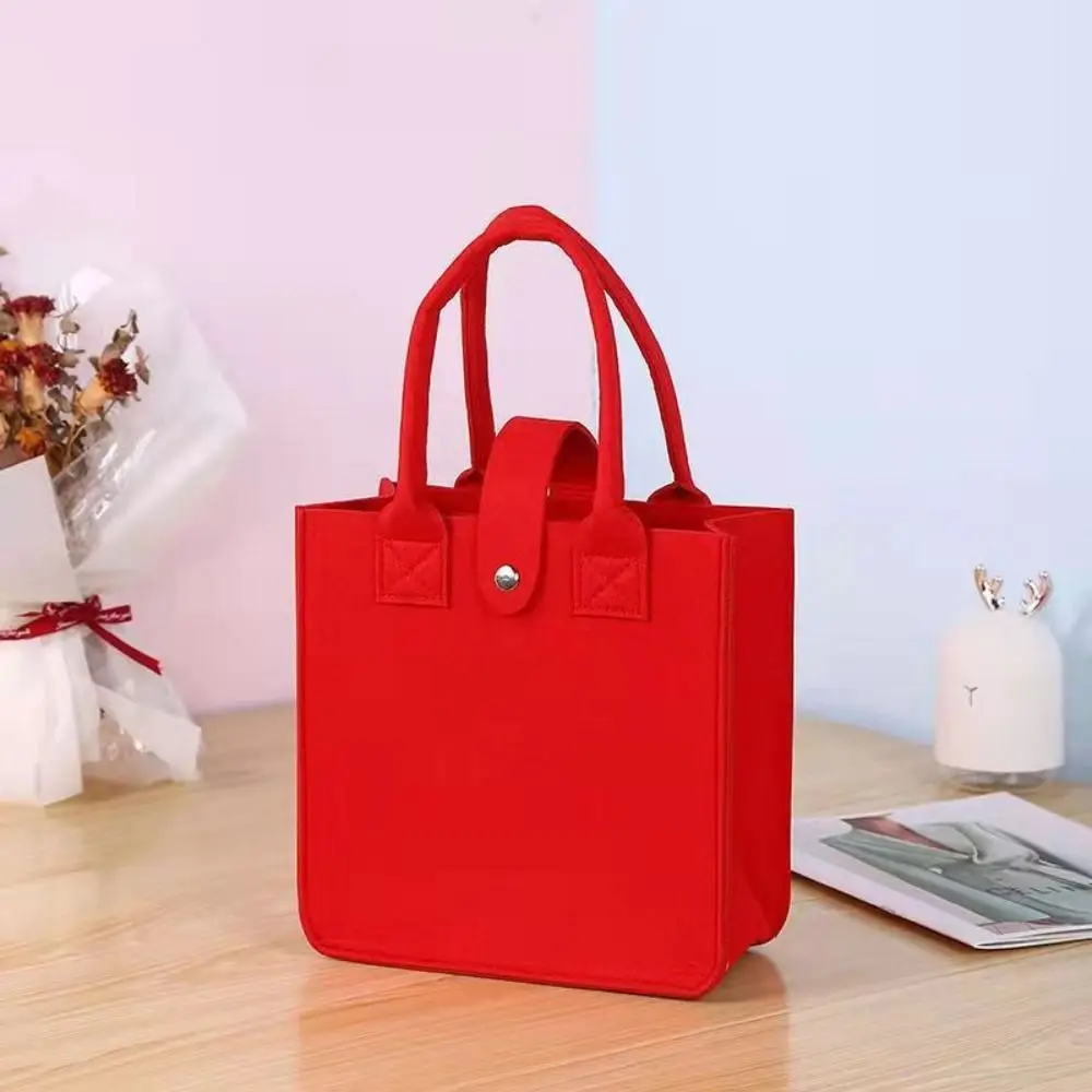 Large Capacity Felt Shoulder Bag High Quality Solid Color Multi-function Tote Bag Casual Style Messenger Bag