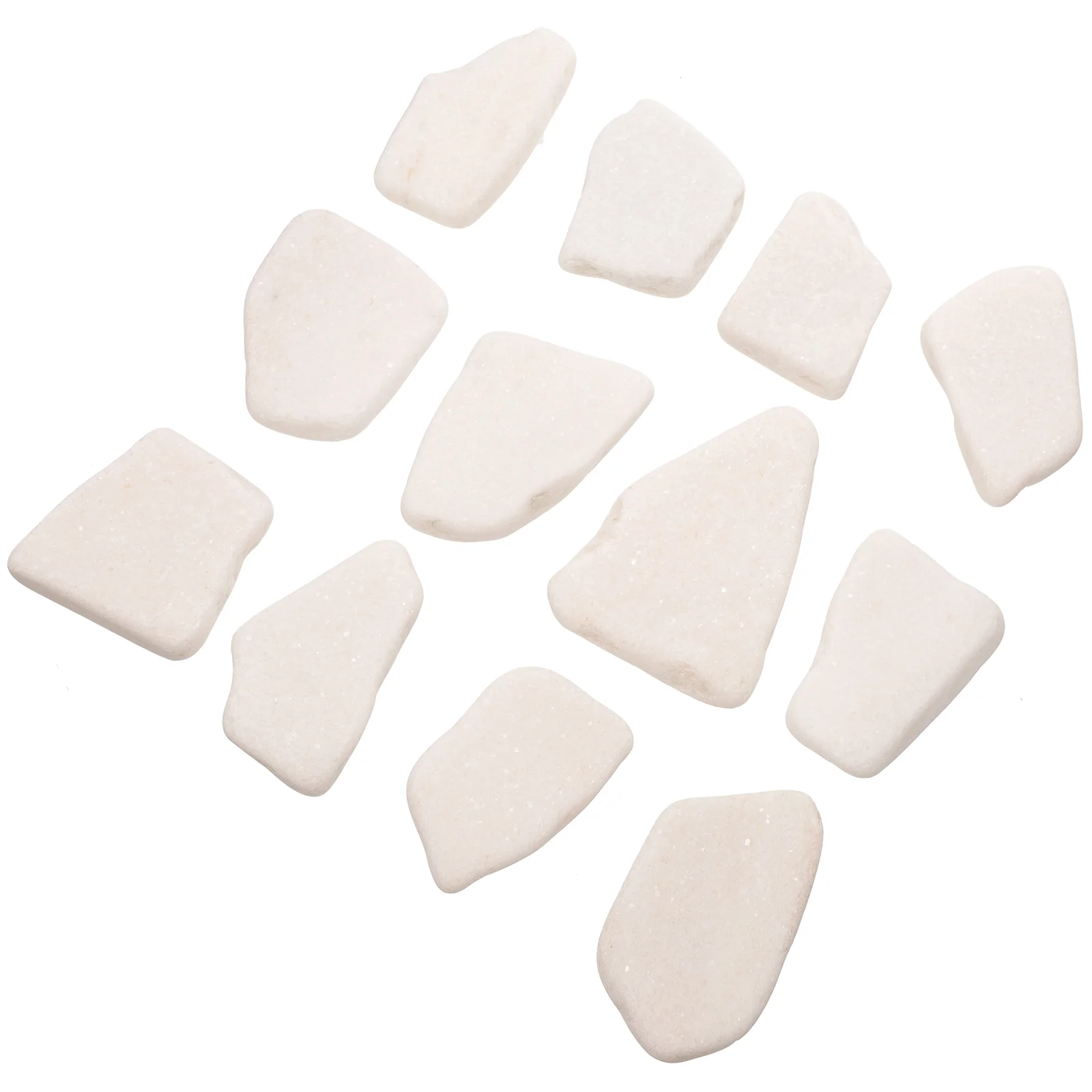 12 Pcs Marble Rocks for Painting Painted Stone DIY Craft Stones White Crafts Child