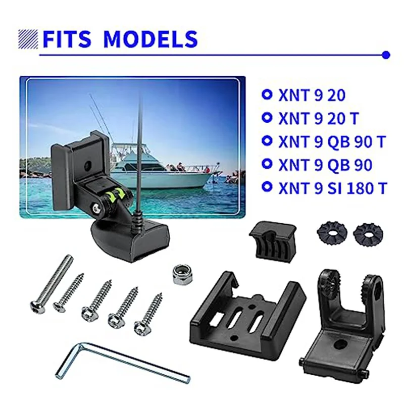 For 7400931 XNT Transducer Bracket,Transducer Mount for XHS Model Transducers,Transom Mounting Hardware Kit for XNT 9 20