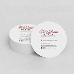 Round Custom Creative Business Card Print Logo Design Postcard Circle Wedding Menu For Dinner Table Baby Shower Bridal Shower