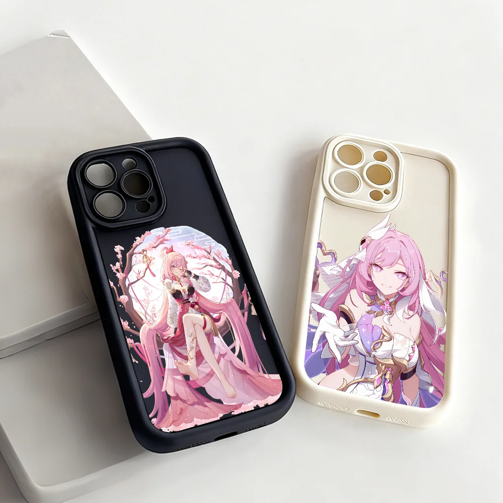 Juego Houkai 3rd Elysia funda de teléfono FUNDA para IPhone 17 16 15 14 13 12 11 MINI Plus Pro Max funda trasera suave de TPU
