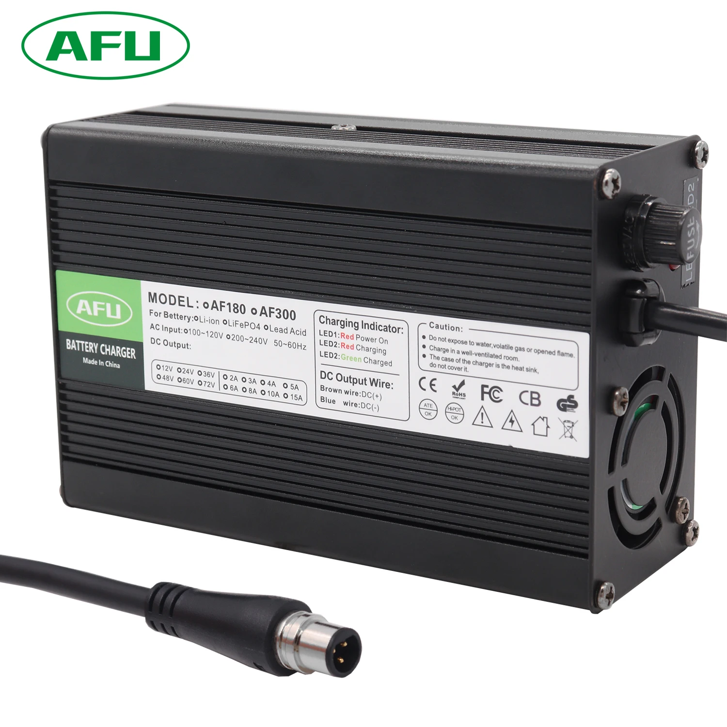 54.6V 4A 5A Li-ion Battery Smart Charger Used For 14S 51.8V Li-ion Battery 3pin Male RPG0021 Plug