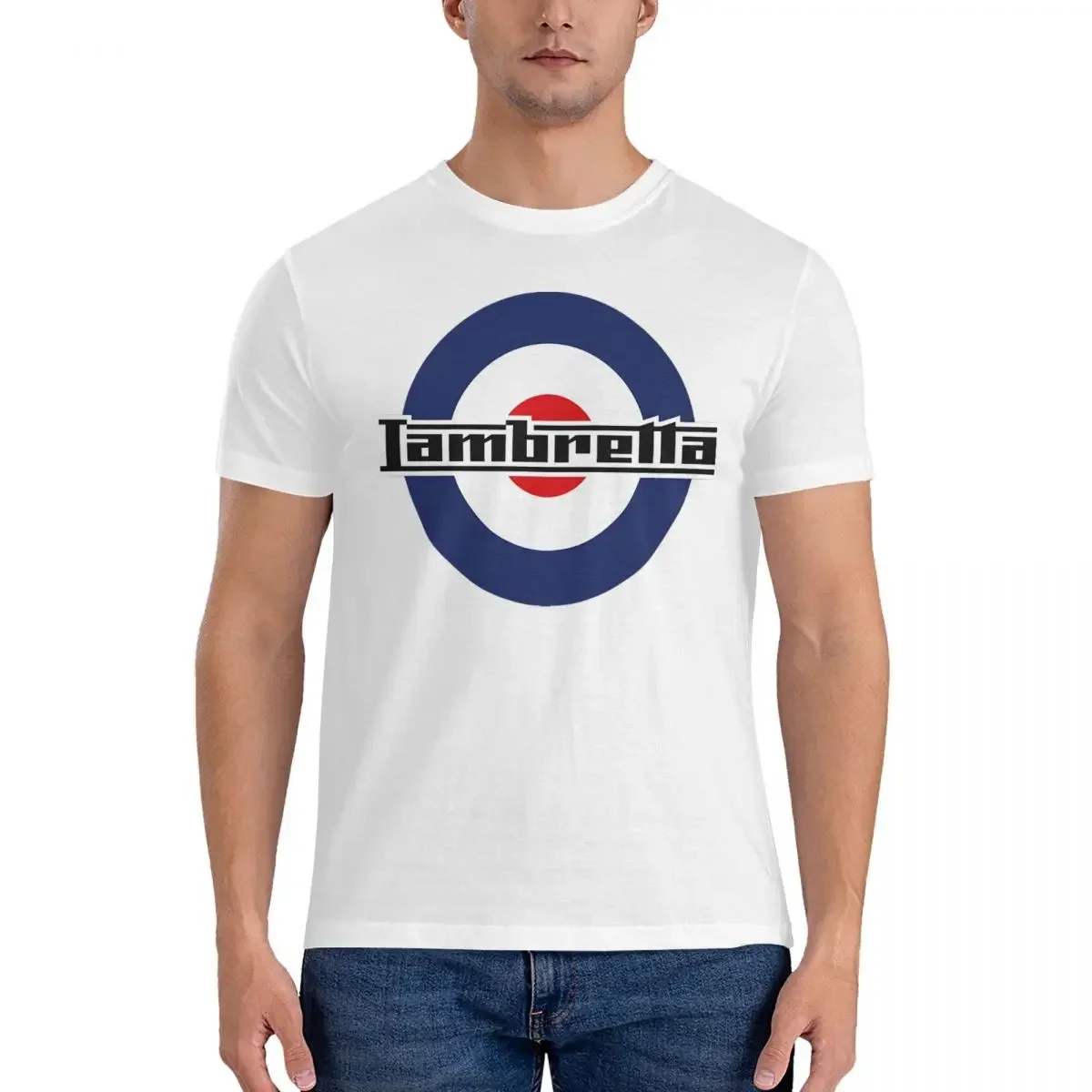 LOGO T Shirts Men's 100% Cotton Novelty T-Shirts Crewneck Lambretta Tees Short Sleeve Tops Graphic 2024 heavyweight new arrival