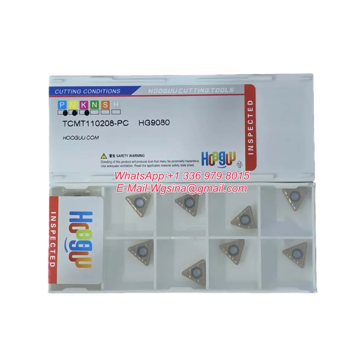 

HOOGUU Original Turning Insert TCMT TCMT110204/110208 -PC/SL1 HG630/650/9080 CNC Metal Cutting Tools