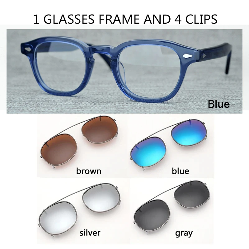 Runde Clip auf Sonnenbrille Frauen Polarisierte Linse UV400 Mann Johnny Depp Lemtosh Sonnenbrille Luxus Marke Vintage Schutzbrillen – Detail 21