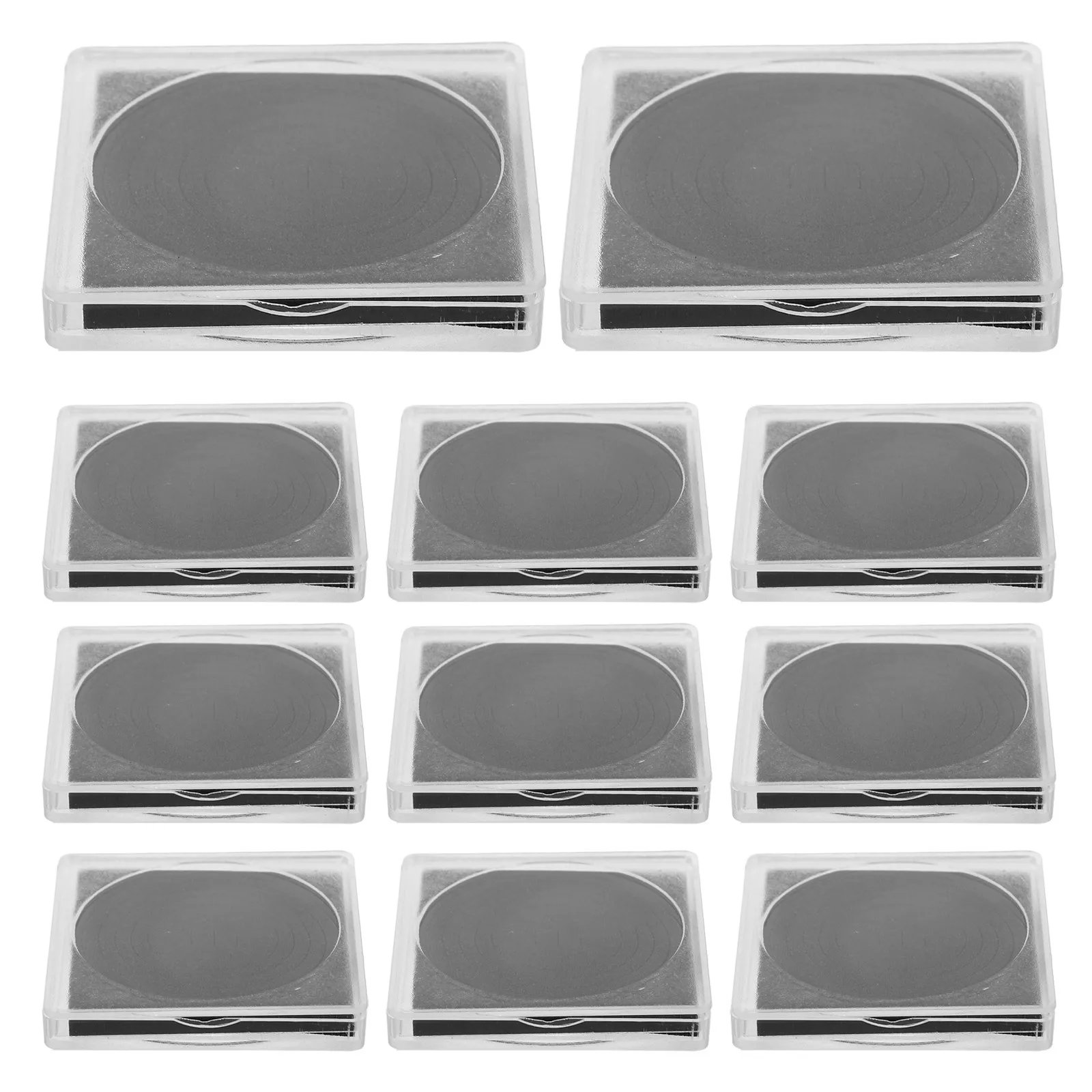 

20Pcs Clear Coin Cases Adjustable Inner Pads Storage Organizer Display Protection Clear Coin Sleeves Plastic Protection Cases