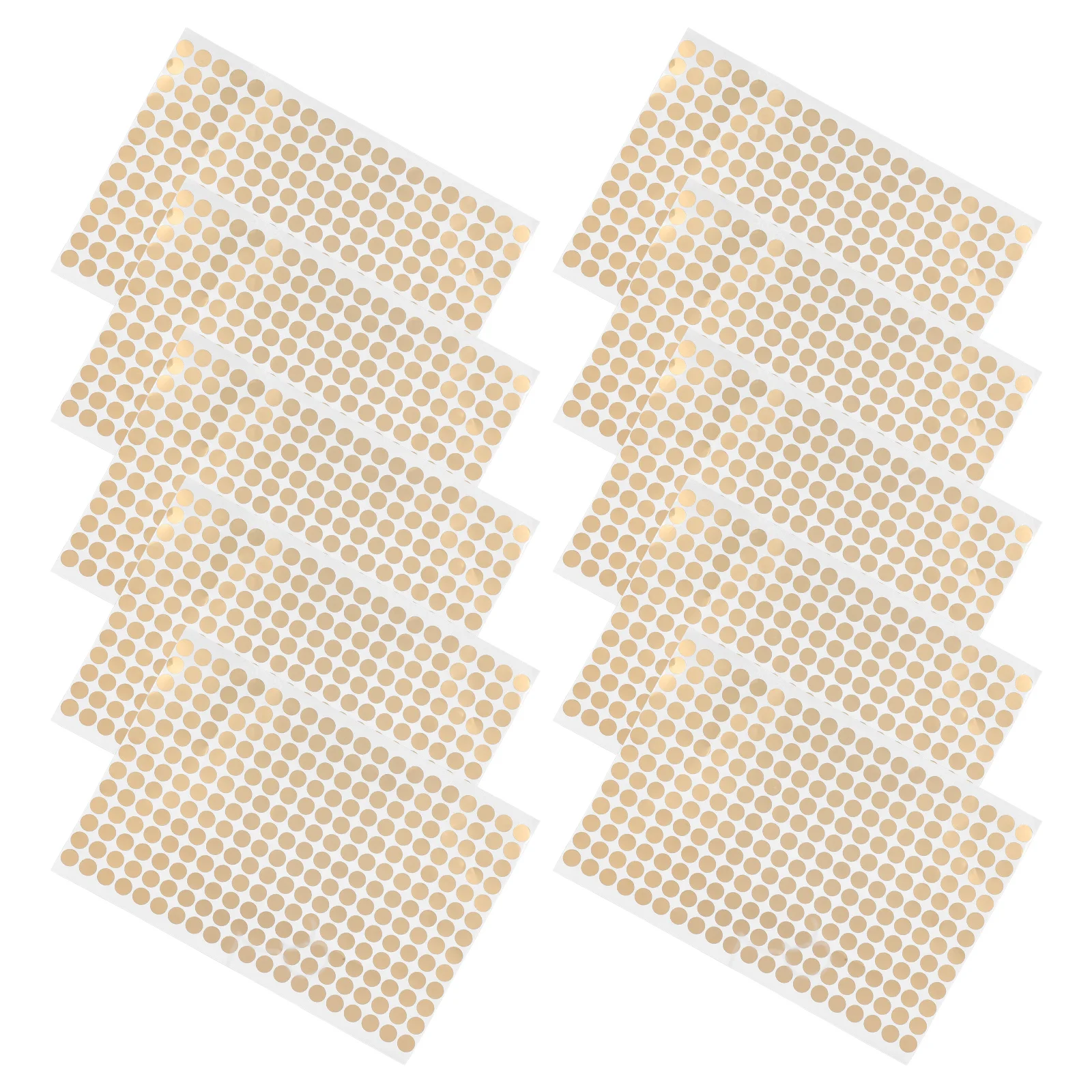 10 Sheets Blank Adhesive Dot Stickers Round Dot Label Stickers Adhesive Circle Stickers Gold round sticker