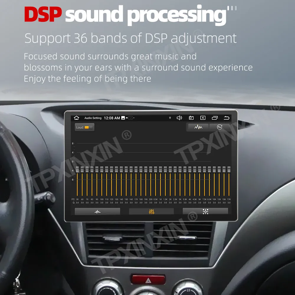 Автомобильный радиоприемник с экраном 13,3 дюйма для Subaru Forester 2008-2012 Android Auto GPS-навигация Мультимедиа Беспроводной Carplay Mirror Link