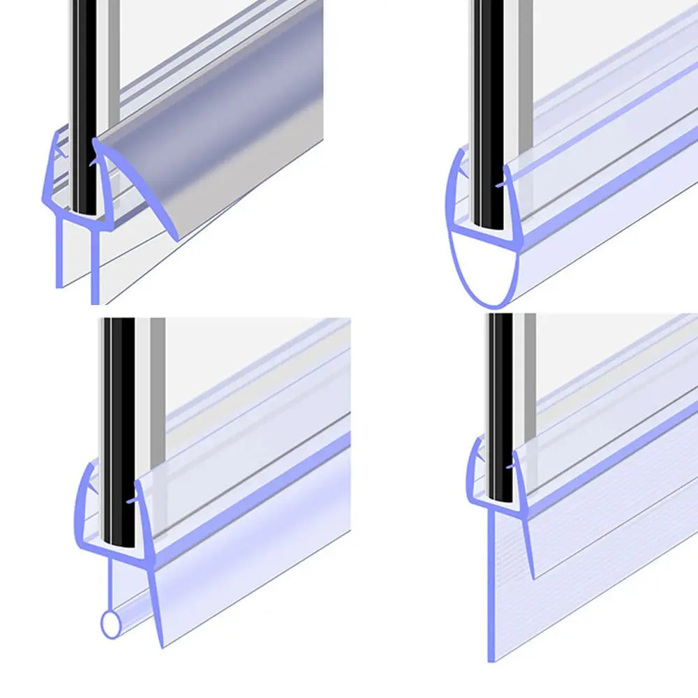 PVC 4 to 12mm Sealing Strips Seal Gap Window Door Weatherstrip Bath Shower Screen Door Seal Strip