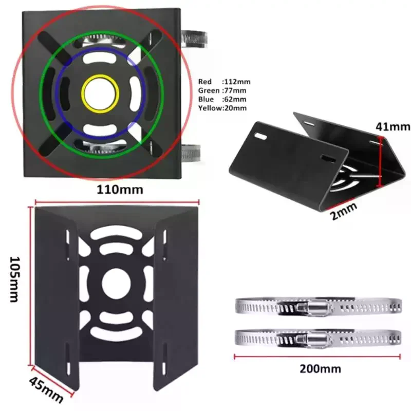 العالمي المشترك القطب العمود كاميرا الفيديو الظهر الوقوف - عقد رصد قوس الحديد هوب مستقيم الشارع ضوء القطب حامل جبل f #5