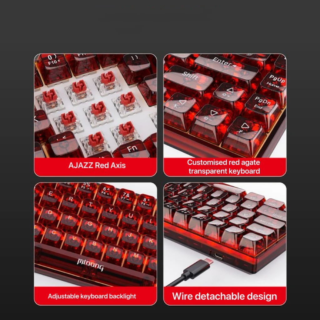 유선 기계식 키보드, 레드 마노 기계식 키보드, K680, 68 키