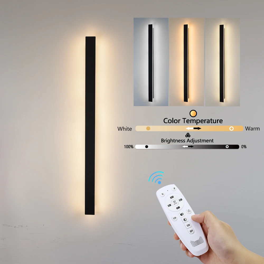 2/1 Stuks Dimmen Waterdichte Led Lange Wandlamp Tuindecoratie Buitenverlichting 85-265V Led Wandlamp Externe Schans