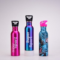 Drinkware 750ml Stainless Steel Water Bottle Fashion with Straw Insulated Vacuum Flask Leak-Proof Portable Thermos Bottle Travel