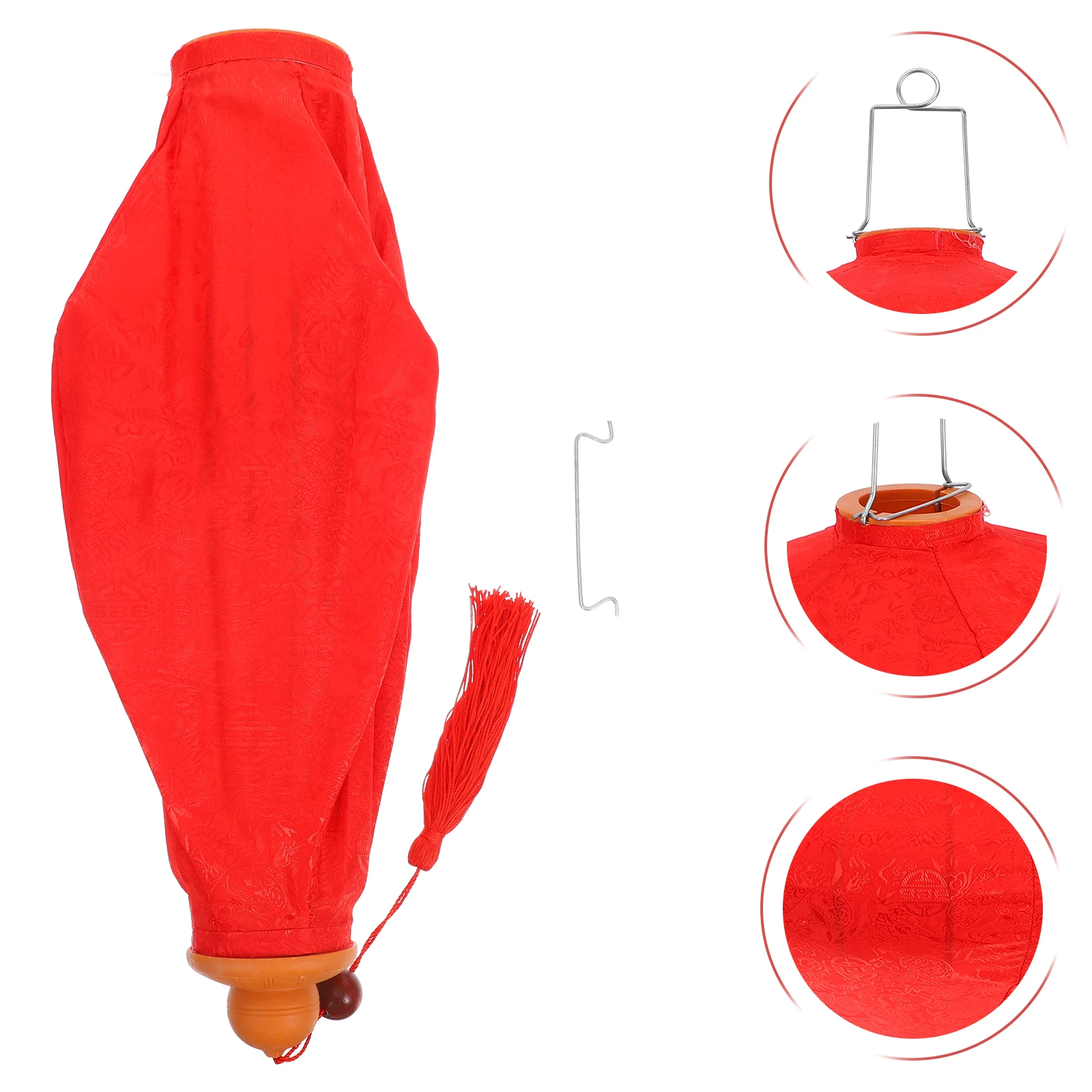 1pc Diamond Lampshade Lantern Decor Durable Silk Silk Lantern Vietnamese Chinese New Year Wedding Party Outdoor Hanging