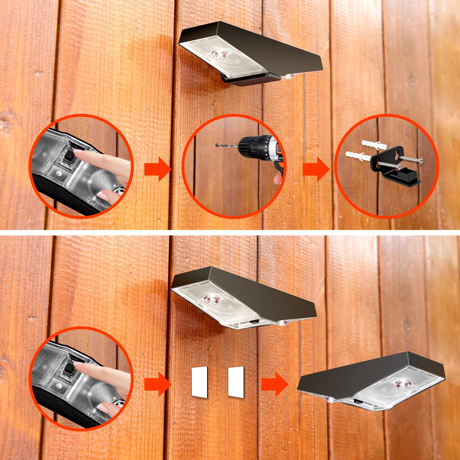 1/4/8 PCS Solar Led Iluminação Externa Luzes de Jardim Solar Luz de Parede Externa Para Iluminação Externa Decorações de Pátio