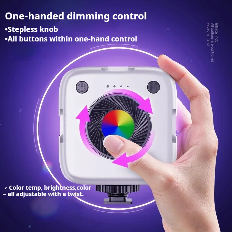 Мини RGB светодиодный заполняющий светильник для видео перезаряжаемый портативный камеры фотография видеоблогов съемка на открытом воздухе карманная лампа Фото №3