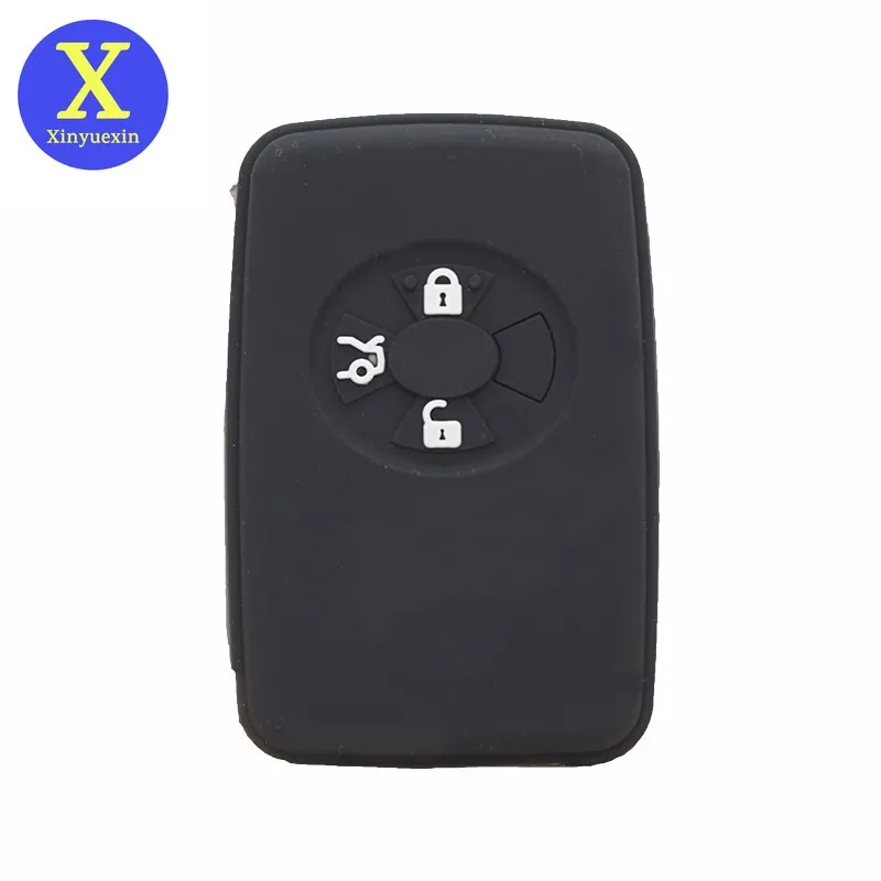 Xinyuexin Silicone Car Key Cover Case for Toyota Avalon Camry Corolla Yaris Smart Remote Key Holder Protector Car Accessories