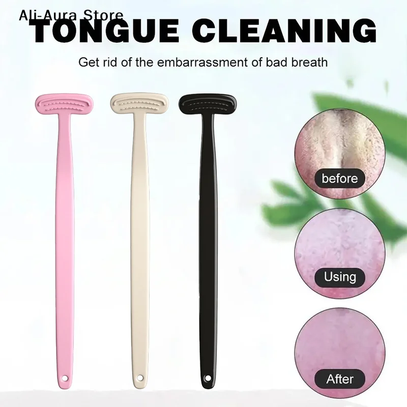 1Pcs Tongue Scraper Cleaners Reusable Oral Health Cleaning Brush Hygiene Care Toothbrush Mouth Fresh Breath Scraping