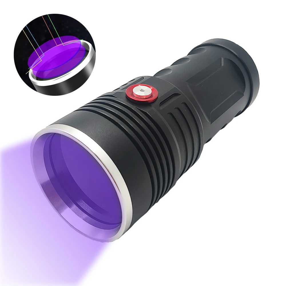 New Arrival ANYGO Powerful 30W UV Flashlight Black Filter Lens 365nm UV Torch USB Rechargeable UV Lamp for Pet Urine Detect