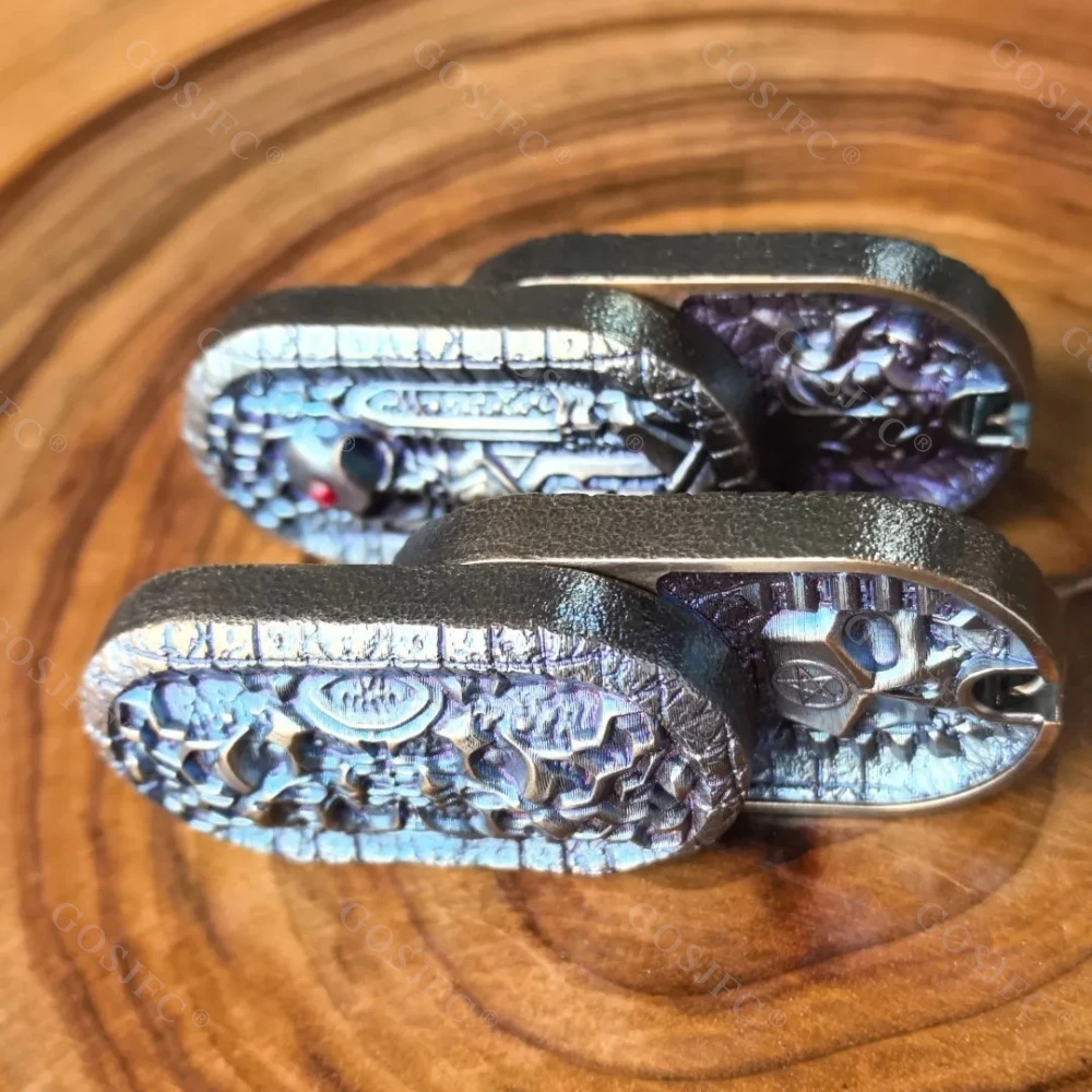 FZEDC F2.5 Skull Rock Fidget Spinner, jouet anti-Stress, rotation à gauche et à droite 360 °   Gadget de soulagement de l'anxiété en métal pour adulte, curseur de poussée