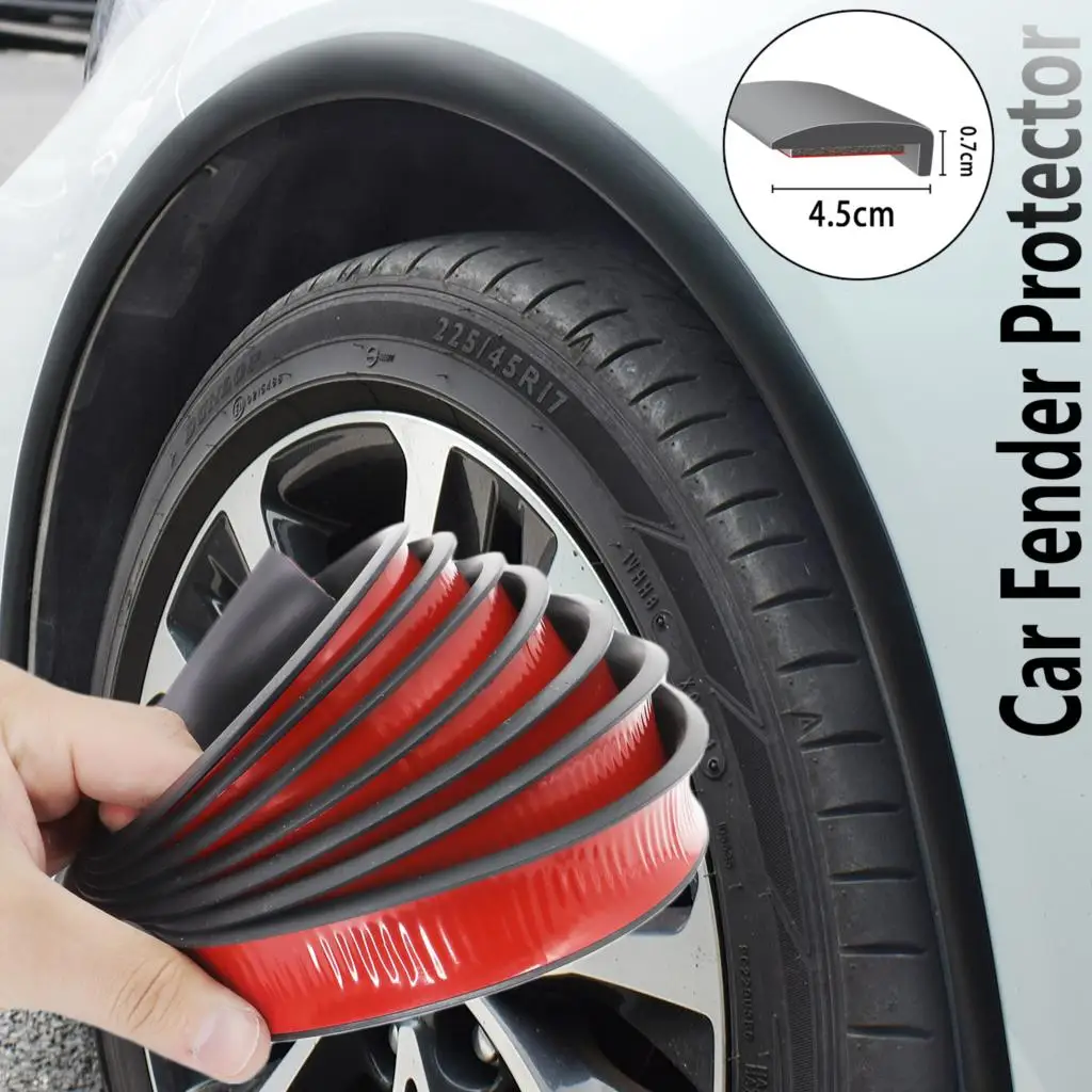 Universal L Shape Car Seal Strip Weatherstrip Trim Self-adhesive Waterproof Car Wheel Arches Sill Side Bumper Fender Flare Guard