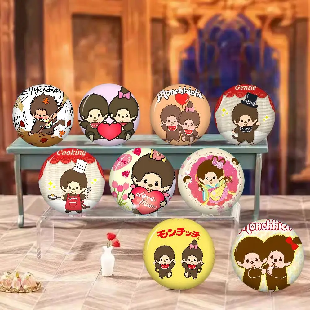 Anime M-Monchhichi Anime Brooches Cute Cartoon  Badge Jacket Jeans Lapel Pin Gift Accessorie