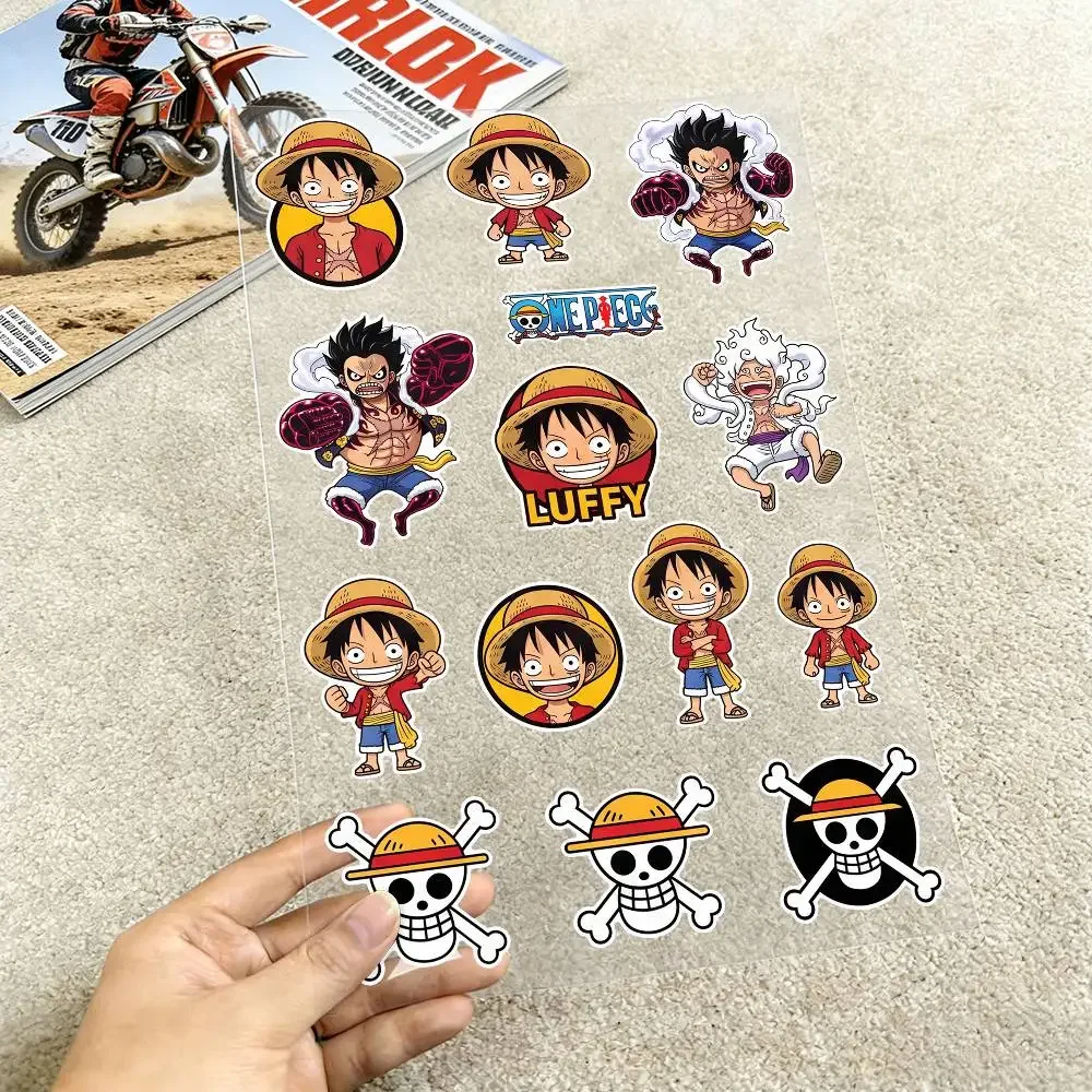 One Piece Monkey D. Luffy Reflective Motorcycle Stickers Waterproof Vinyl Decals for Motorbike Helmet Fuel Tank Bike
