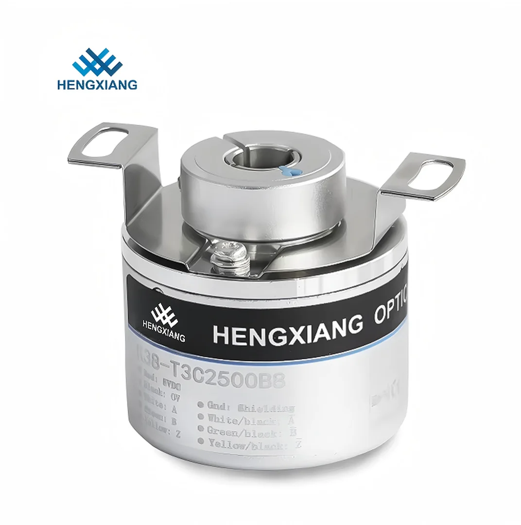 K38 5/6/6.35/8mm Blind Hollow Shaft Incremental Encoder 100ppr 200ppr 500ppr 1000ppr 1024ppr 38mm Outer Size IP50/IP65 DC5V-30V