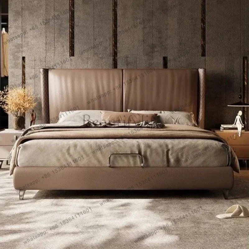FG 180x200cm Queen Bed Frames With Headboard Complete Room Furniture Luxury King Size Bed Double Bed Full Marriage Bedrooms Nord