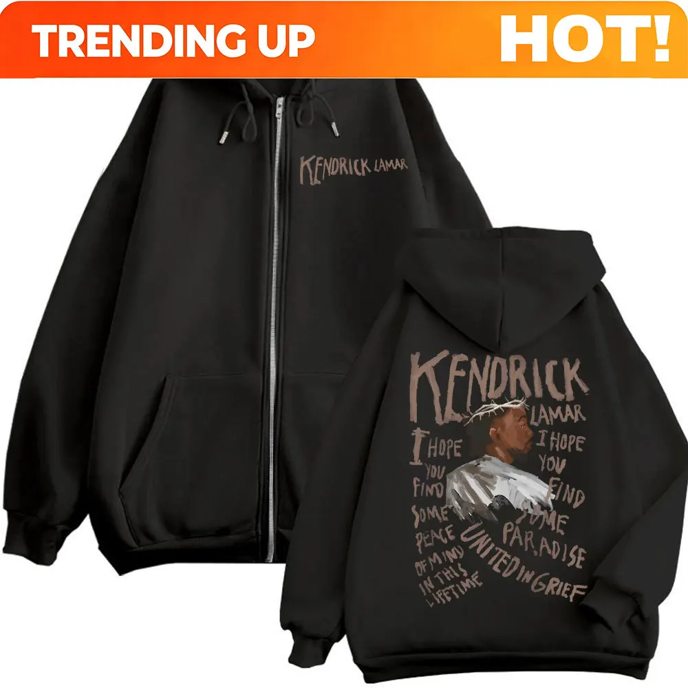 Custom Custom Rapper Kendrick Lamar Zipper Hoodies Mr Morale & The Big Steppers Album Zip Up Sweatshirts Men Women Vintage Hip H