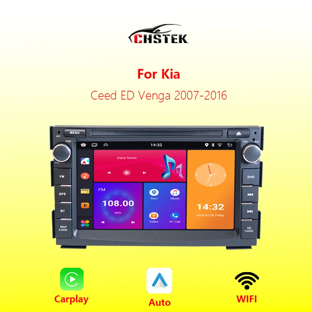 

Car Radio Stereo Carplay For Kia Ceed ED Venga 2007-2016 Android Auto Multimedia Bluetooth Navigation WIFI GPS Autoradio CHSTEK