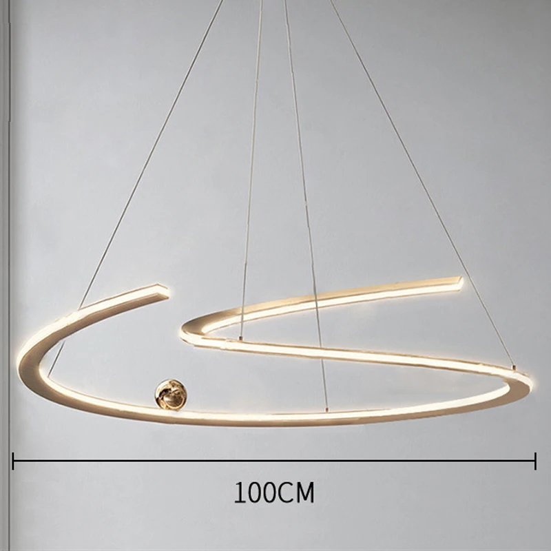 ثريا بحلقة LED لغرفة المعيشة على الطراز الإيطالي البسيط، مصباح مصمم للدراسة في غرفة النوم، معدل إعادة شراء المنتج 33.33%