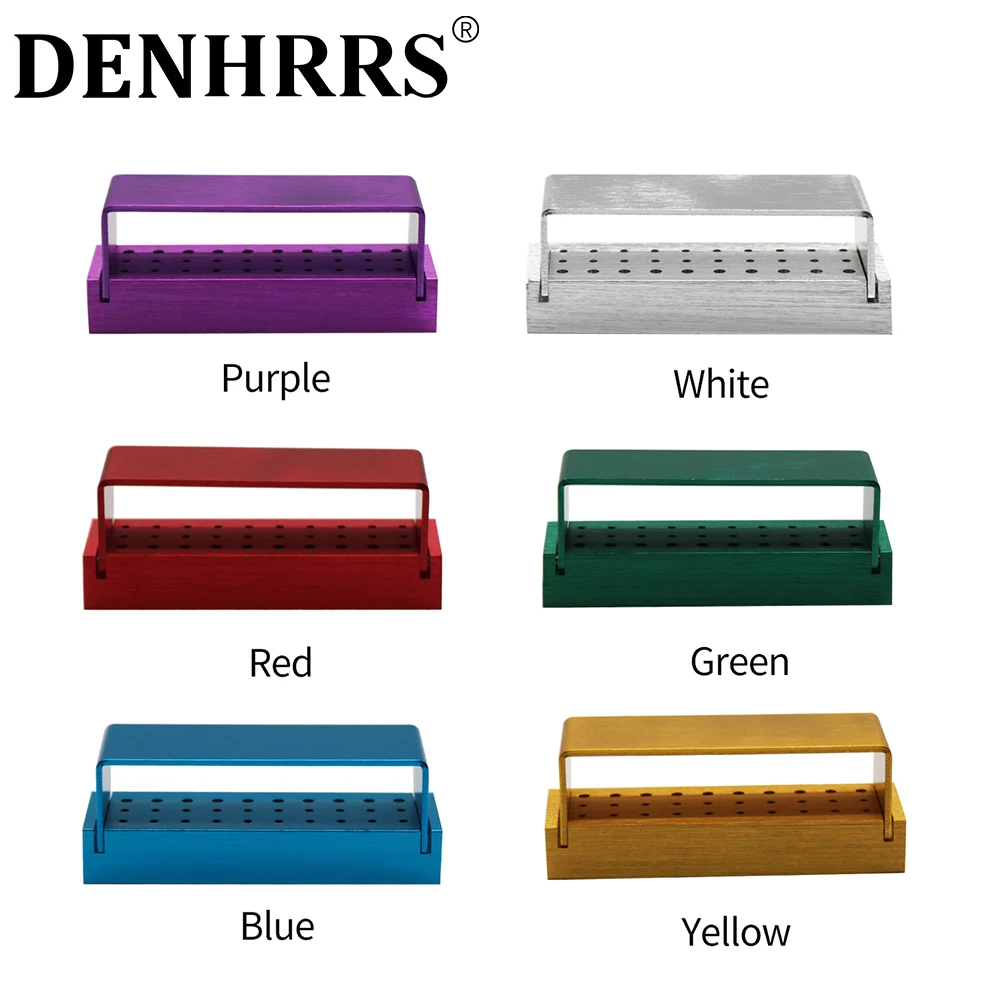 

Dental Burs Drill Disinfection Block FG Bur Sterilization Holder Autoclavable Aluminium 30 Holes Dentistry Materials
