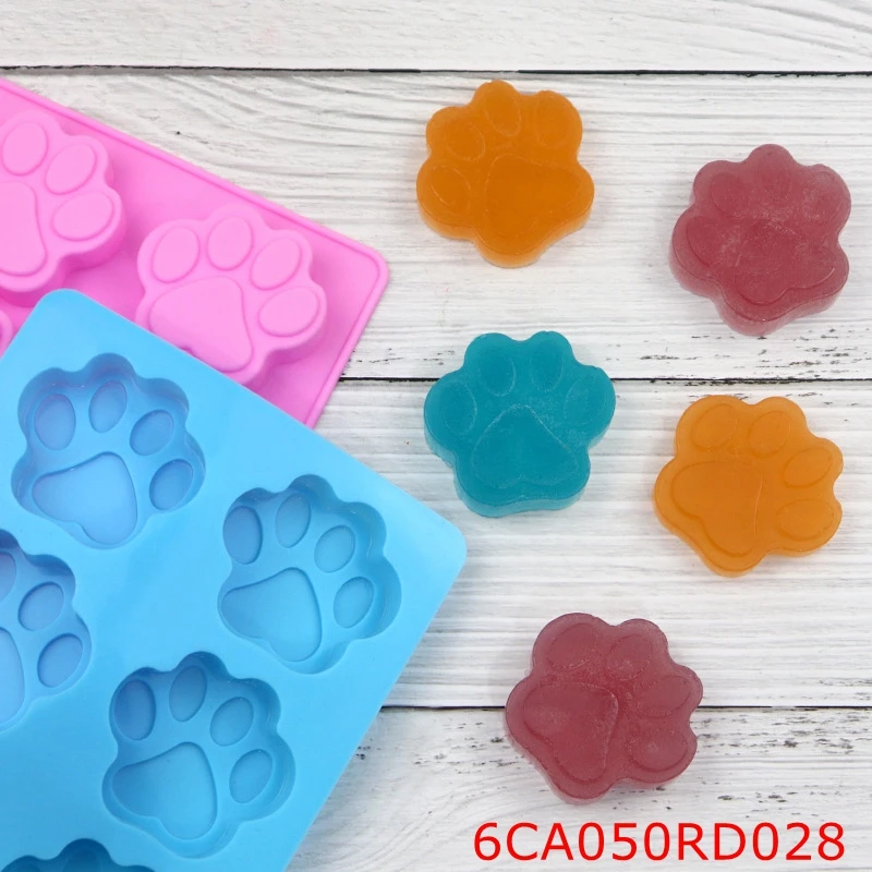 

100PCS/LOT ReadStar 6CA050RD028 6 Holes Cat Claw Cake Silicone Mold 6 Cavities Baking Mould DIY Soap Mold