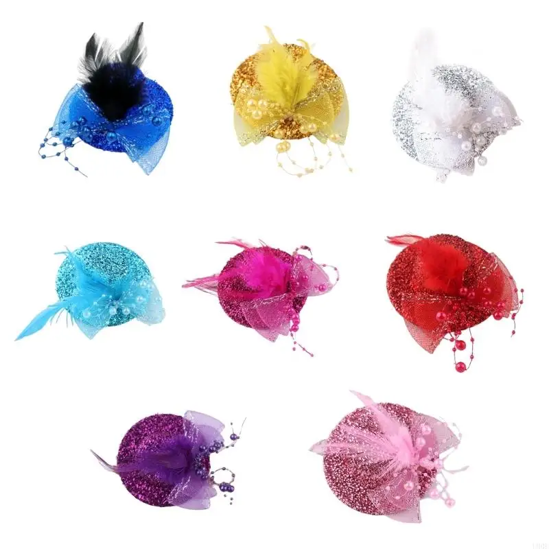 

U90E Girl Fascinator Hat Tea Party Fascinator Fascinator Glitter Mesh