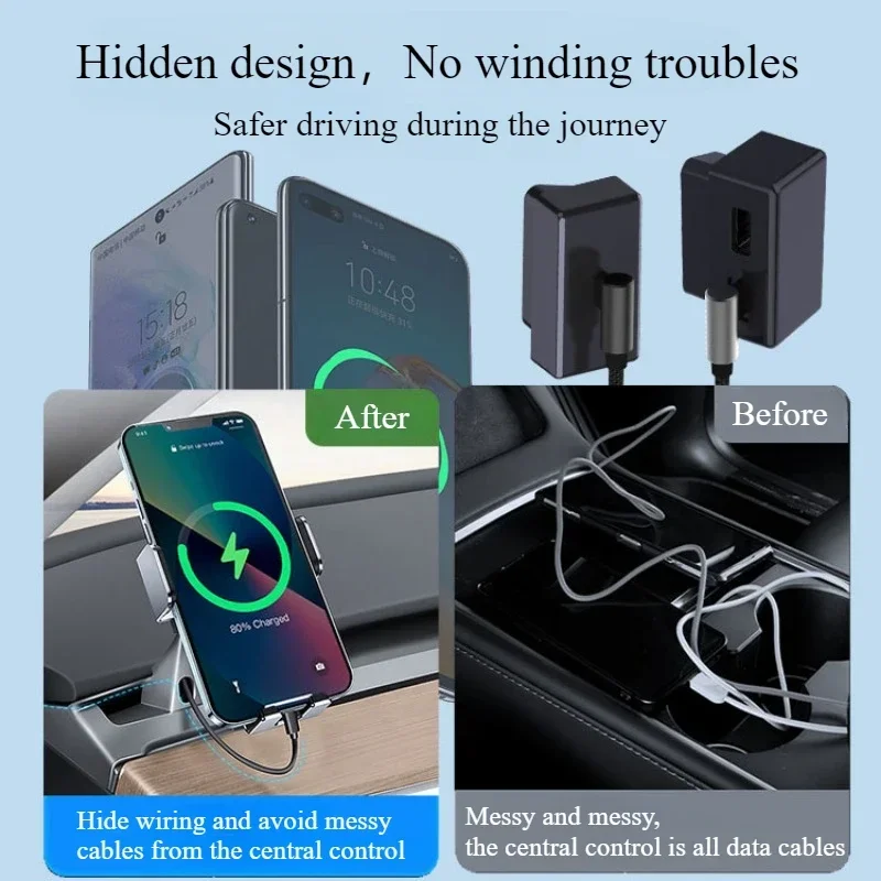 

Car OBD Adapter Charger for Tesla Model 3/Y/S/X OBD Socket Fast Charger Hidden Car Charging Dock Docking Station Car Accessories