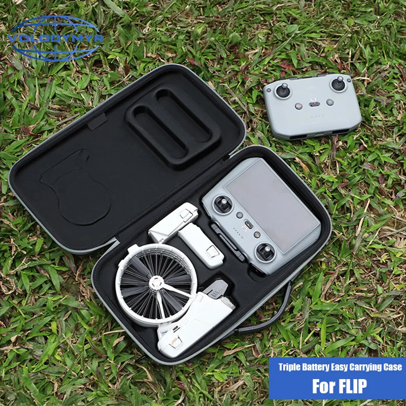 

VOLODYMYR Carrying Case for DJI Flip Hard-shell Handbag Storage Bag for DJI RC 2/RC N3 Remote Control Bag Drone Accessories