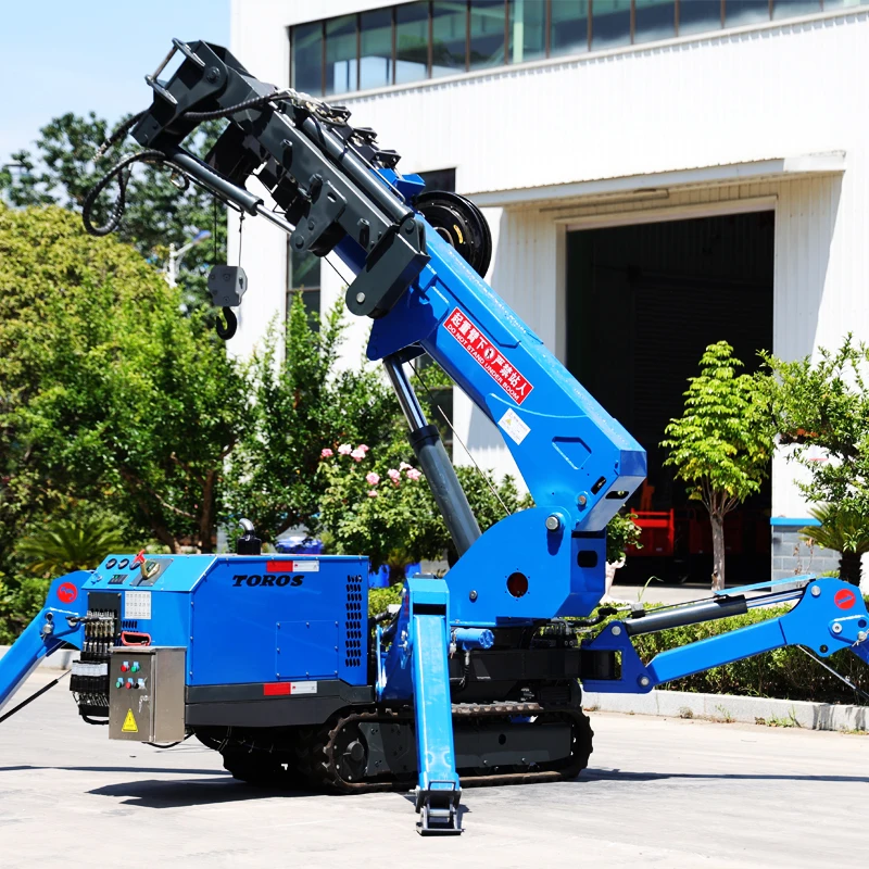 Fast Delivery Spider Crawler Crane For Small Space High Efficiency Hoisting Track Spider Crane Rotary Arm Remote Control Cranes