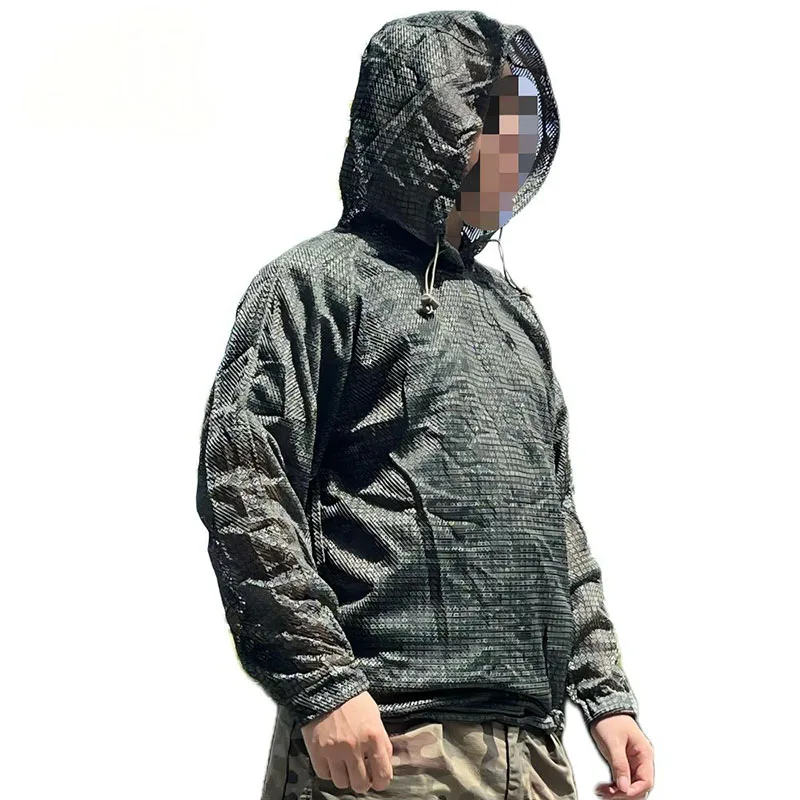 Tiger Talisman Night Desert Camouflage Suit Tactical Style Camouflage Hooded Jacket Men's Outdoor Breathable Lucky Suit Jacket