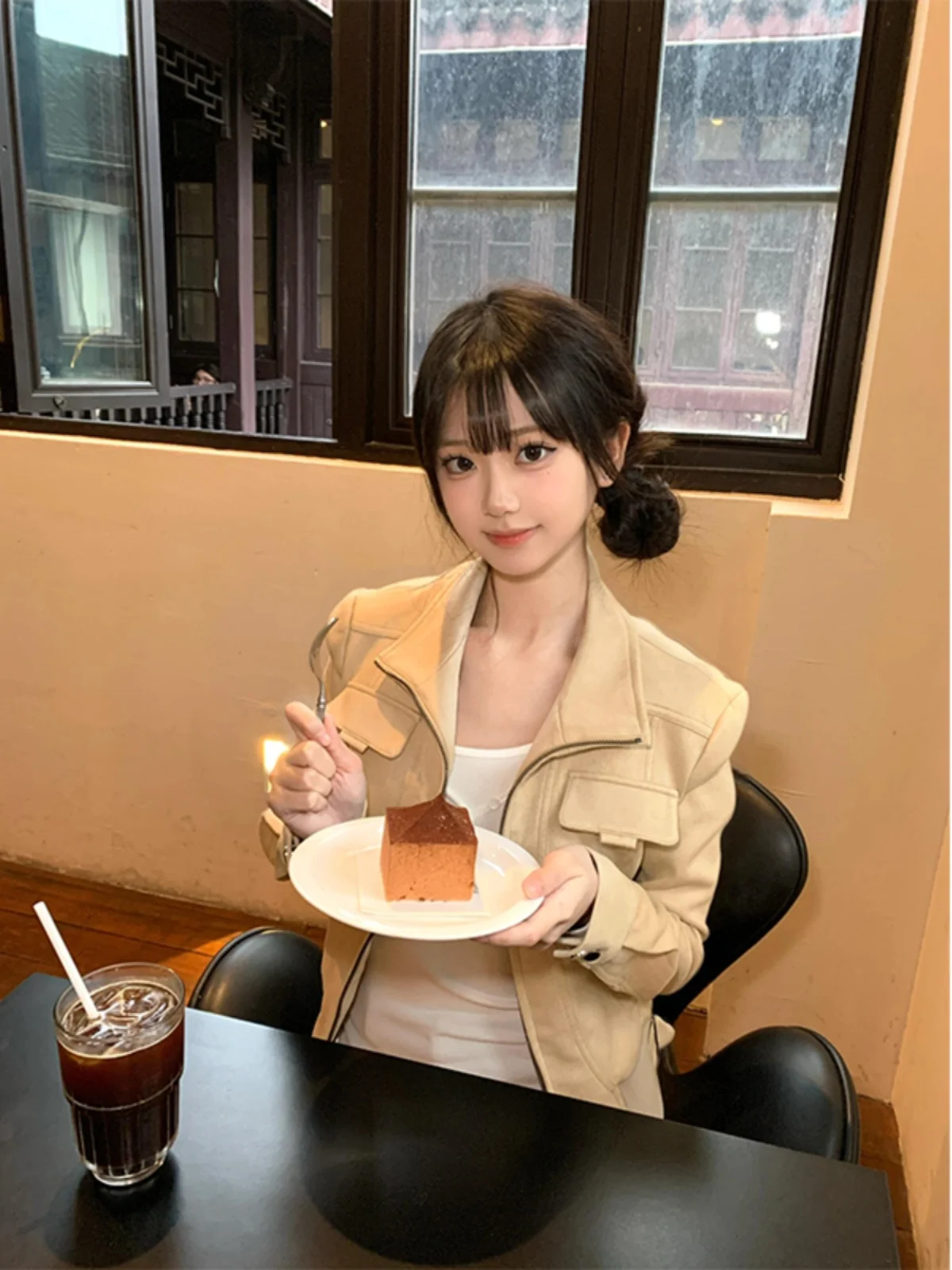 

Biker Jackets Womens Jacket Detachable Spring Cotton-Lined Moisture-Wicking Wicking Softshell Training Running Gym Activewear OL