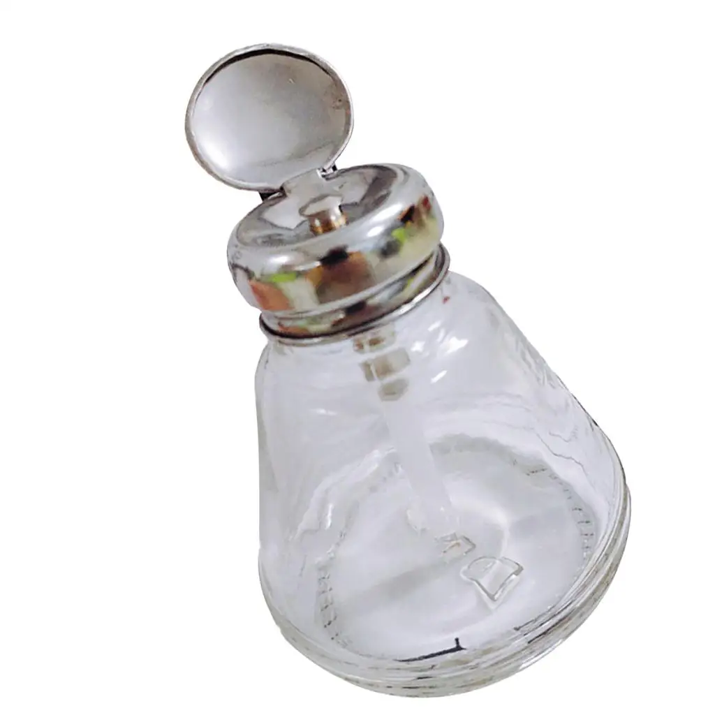 Glass Nail Polish Remover Dispenser Methanol Acetone Alcohol Bottle Clear