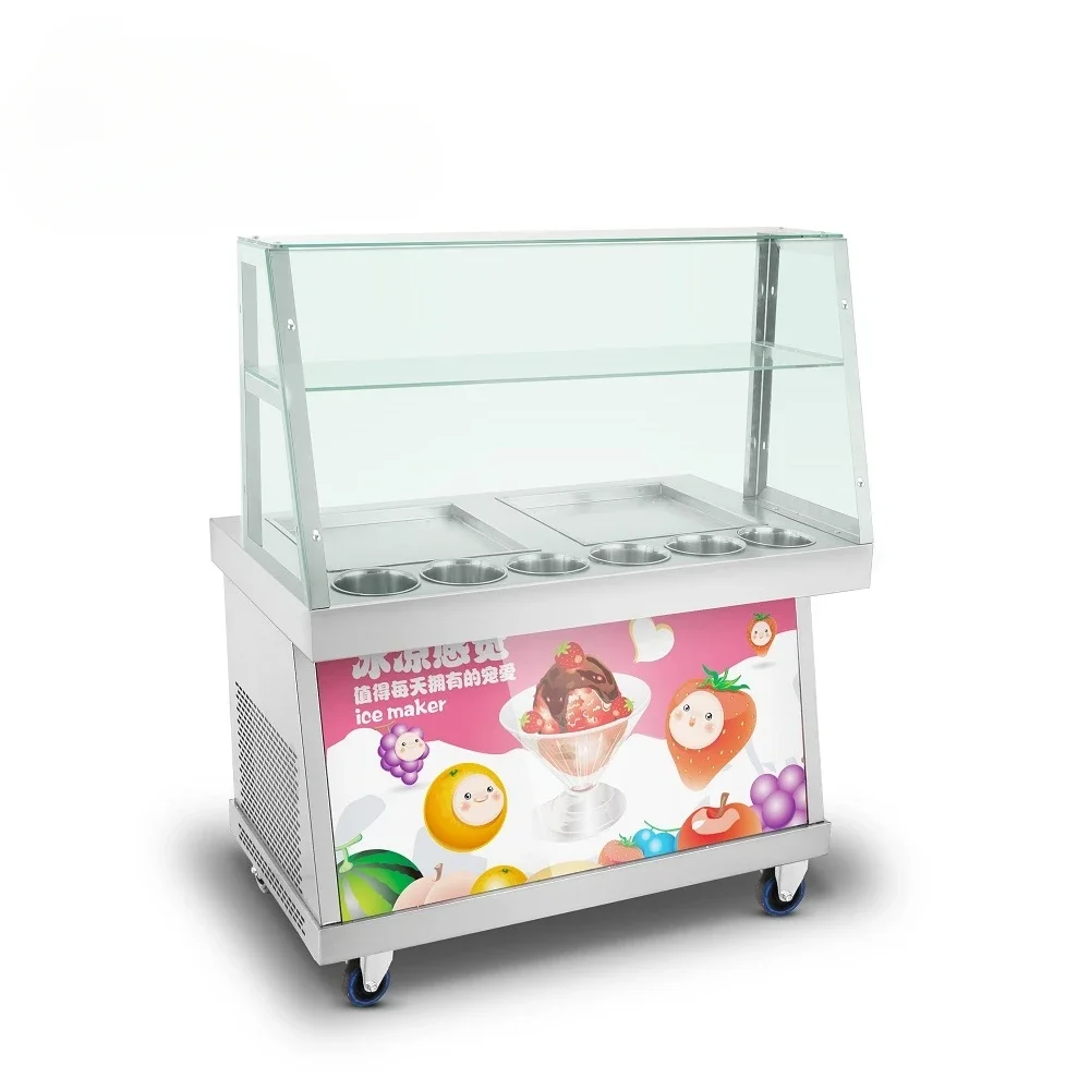 RI-S26 Gelato Roll Ice Cream Machine Italy Ice Cream 900X600X785MM